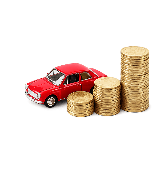 car and coins